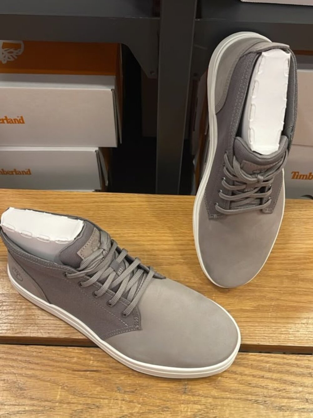 Timberland Men's Davis Square's Chukka Shoe, Medium Grey Nubuck A1SES All Sizes